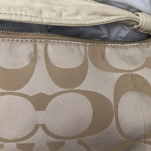 Coach Kristin Signature Sateen Hobo Bag Cream # 14904 - Picture 11 of 12